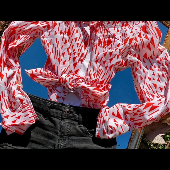 Retro Patterned Collared Shirt - Picture 4 of 4